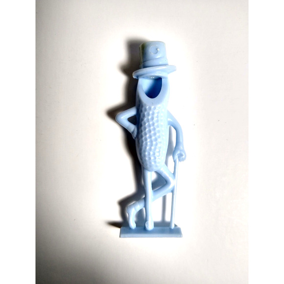 Planters Mr. Peanut Blue Toy Whistle Original Plastic Figure 1950s Vintage Retro - Picture 3 of 9
